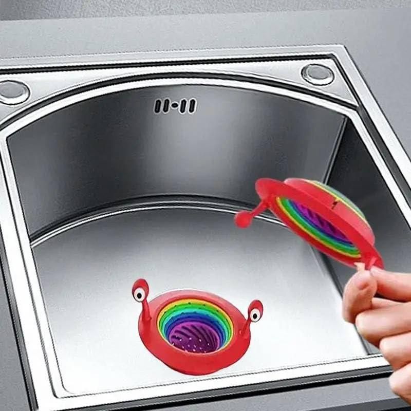 Anti-Blocking Collapsible Sink Strainer Basket - Multicolor (Pack of 2)
