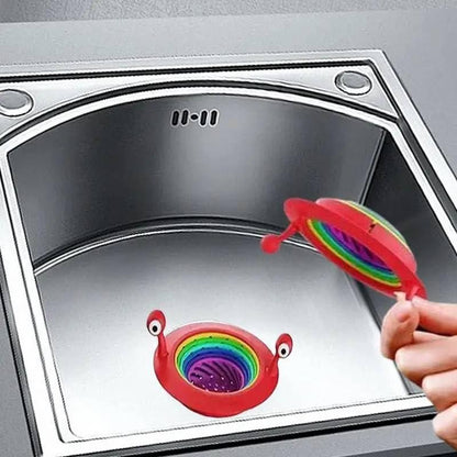 Anti-Blocking Collapsible Sink Strainer Basket - Multicolor (Pack of 2)